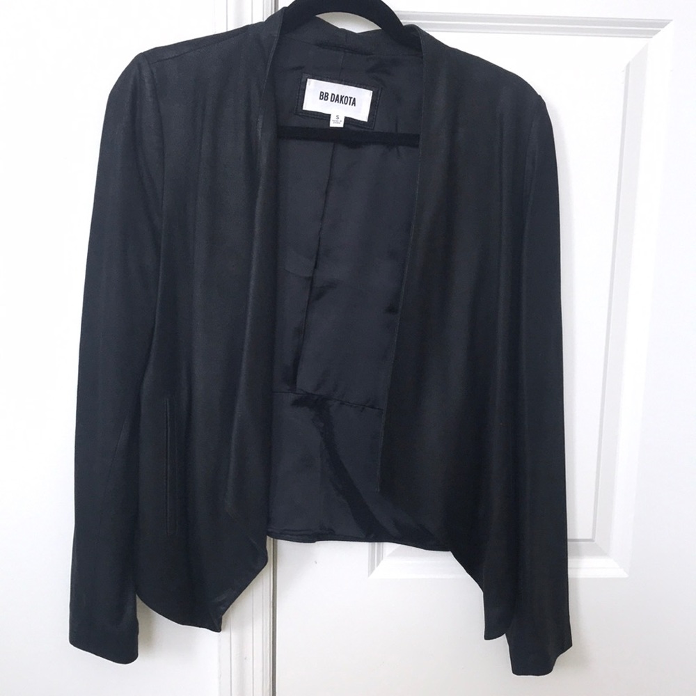 BB Dakota Draped Leather Jacket